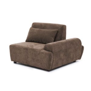 Linker Sessel für modulares Sofa mit verstellbarer 109 cm Schokolade 109x82x109cm PES - Polyester Braun Oviala Sofas und Sessel Sofas 2-Sitzer-Sofas & 3-Sitzer-Sofas