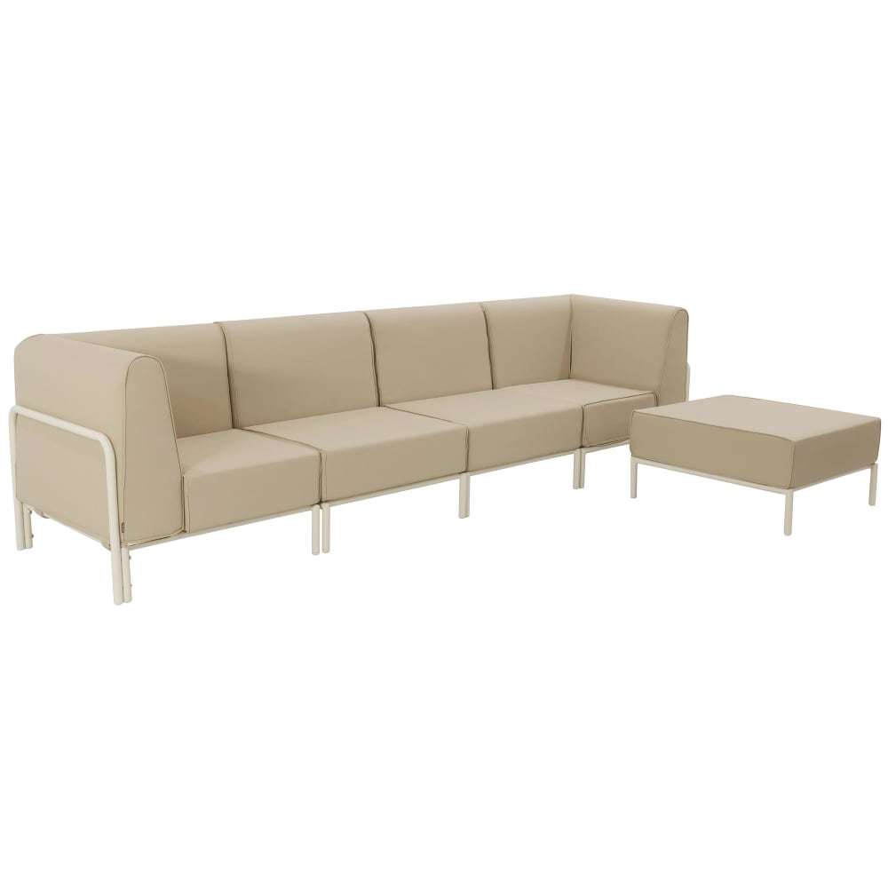 wohnli-moebel-suche-M26040850 Wohnli Möbelsuche - Modulares niedriges Gartenmöbel mit einfarbiges Muster 5 Plätze Beige