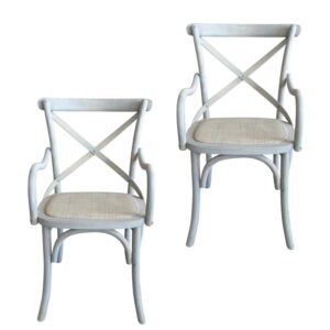 wohnli-moebel-suche-M26040881 Wohnli Möbelsuche - Set aus 2 Bridge-Sesseln aus Massivholz und Wiener Geflecht L62 cm