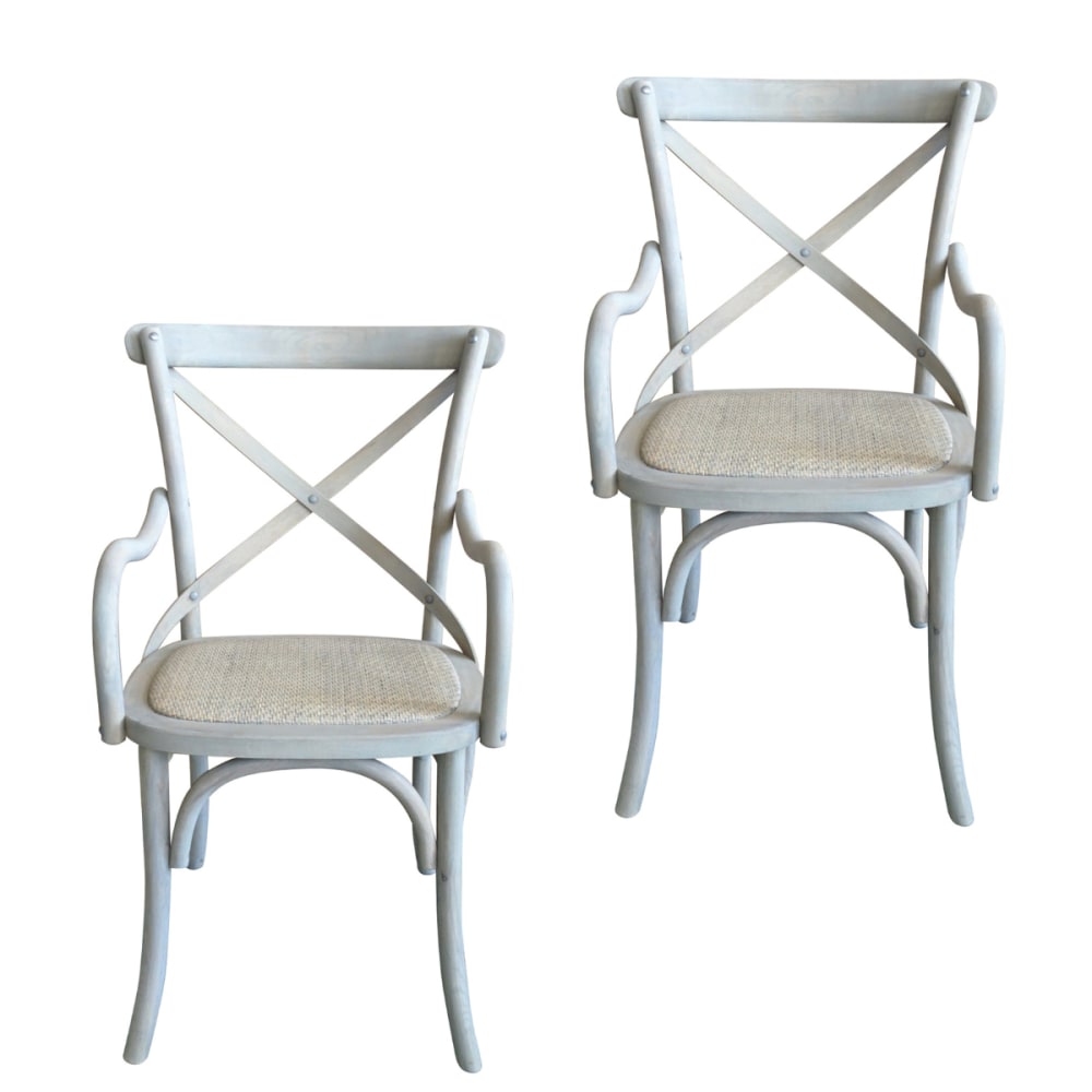 wohnli-moebel-suche-M26040881 Wohnli Möbelsuche - Set aus 2 Bridge-Sesseln aus Massivholz und Wiener Geflecht L62 cm