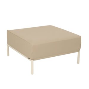 Wohnli Möbelsuche - Pouf für modulares Gartensofa aus beigem Stoff
