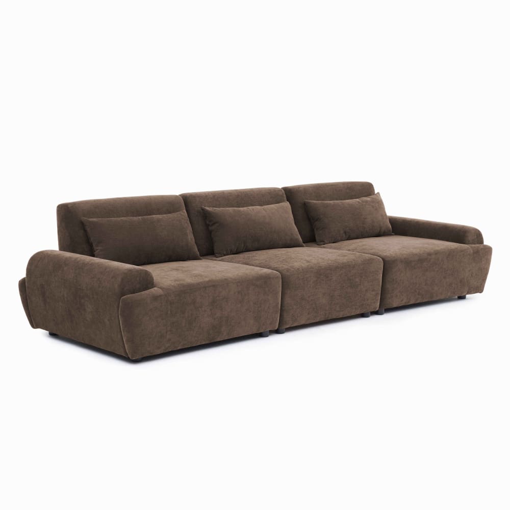 wohnli-moebel-suche-M26040905 Wohnli Möbelsuche - 3-Sitzer Modulsofa mit verstellbarer Rückenlehne 303 cm Schokolade
