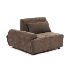 wohnli-moebel-suche-M26040908-1 Rechter Sessel für modulares Sofa mit verstellbarer 109 cm Schokolade 109x82x109cm PES - Polyester Braun Oviala Sofas und Sessel Sofas 2-Sitzer-Sofas & 3-Sitzer-Sofas