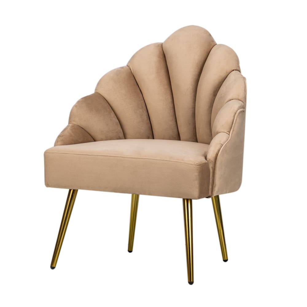 wohnli-moebel-suche-M26040944 Wohnli Möbelsuche - Polstersessel aus Metall und Samt Beige