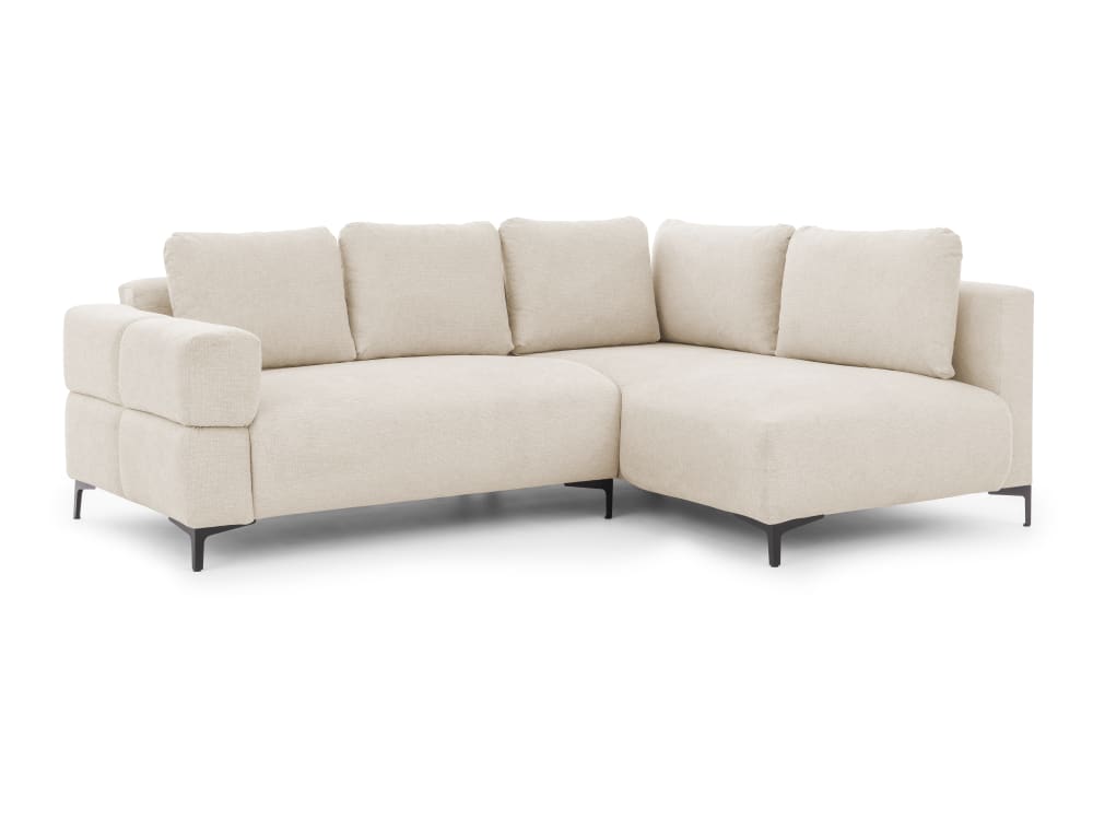 wohnli-moebel-suche-M26041432 Wohnli Möbelsuche - Modernes Ecksofa in Bubble-Optik aus weichem Hellbeige Strukturstoff