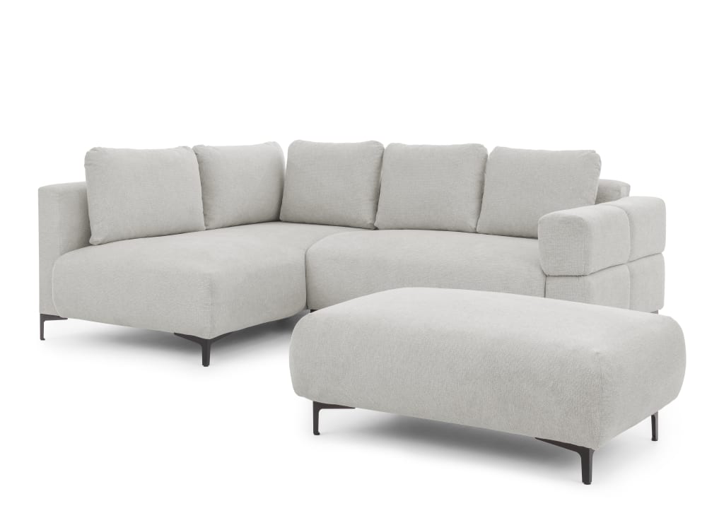 wohnli-moebel-suche-M26041436 Wohnli Möbelsuche - Ecksofa und Hocker mit Schlaffunktion in Bubble-Optik aus Strukturstof