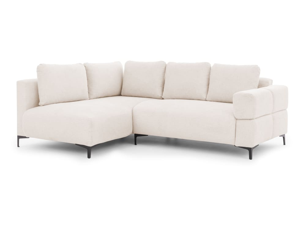 wohnli-moebel-suche-M26041443 Wohnli Möbelsuche - Modernes Ecksofa in Bubble-Optik aus weichem Creme Strukturstoff