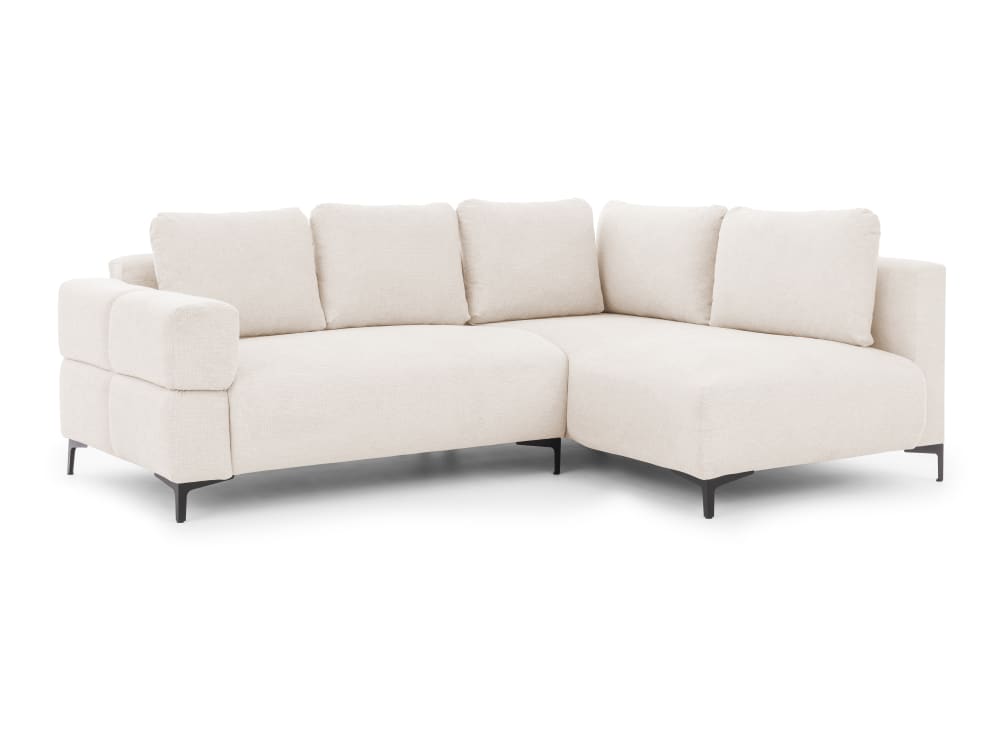 wohnli-moebel-suche-M26041448 Wohnli Möbelsuche - Modernes Ecksofa in Bubble-Optik aus weichem Creme Strukturstoff