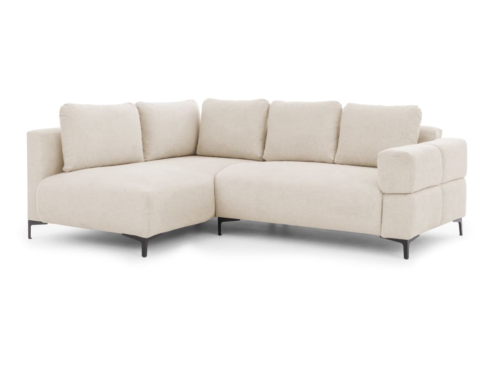 wohnli-moebel-suche-M26041455 Wohnli Möbelsuche - Modernes Ecksofa in Bubble-Optik aus weichem Hellbeige Strukturstoff