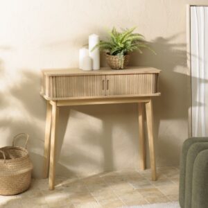 wohnli-moebel-suche-M26041571-1 Konsole 80 x 30 cm 80x79x30cm Spanplatte Braun MACABANE Möbel Wohnzimmermöbel Konsolentische
