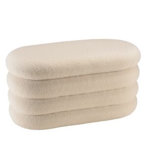 Wohnli Möbelsuche - Bank mit Stauraum Bouclé-Stoff L85cm