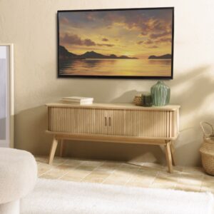 wohnli-moebel-suche-M26041632-1 TV-Möbel 100 x 30 cm 100x46x30cm Spanplatte Braun MACABANE Möbel Wohnzimmermöbel TV-Möbel