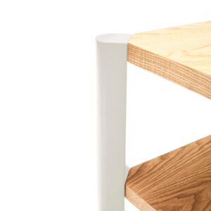 wohnli-moebel-suche-M26042763-1 Bücherregal 2 Ablagen Beinen aus Massivholz 125x59 cm 125x59x42cm Holz Beige That's Casa Möbel Flurmöbel Dielenbänke