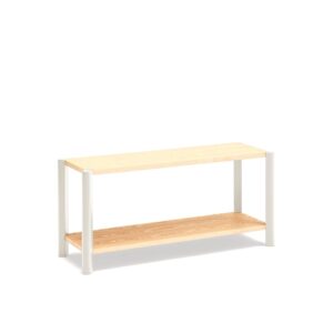 Wohnli Möbelsuche - Bücherregal 2 Ablagen Beinen aus Massivholz 125x59 cm