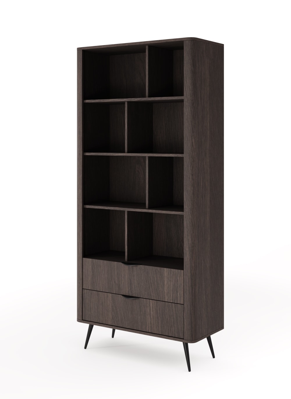 wohnli-moebel-suche-M26042768 Wohnli Möbelsuche - Bücherregal 2 Schubladen Metallbeinen 88x193 cm