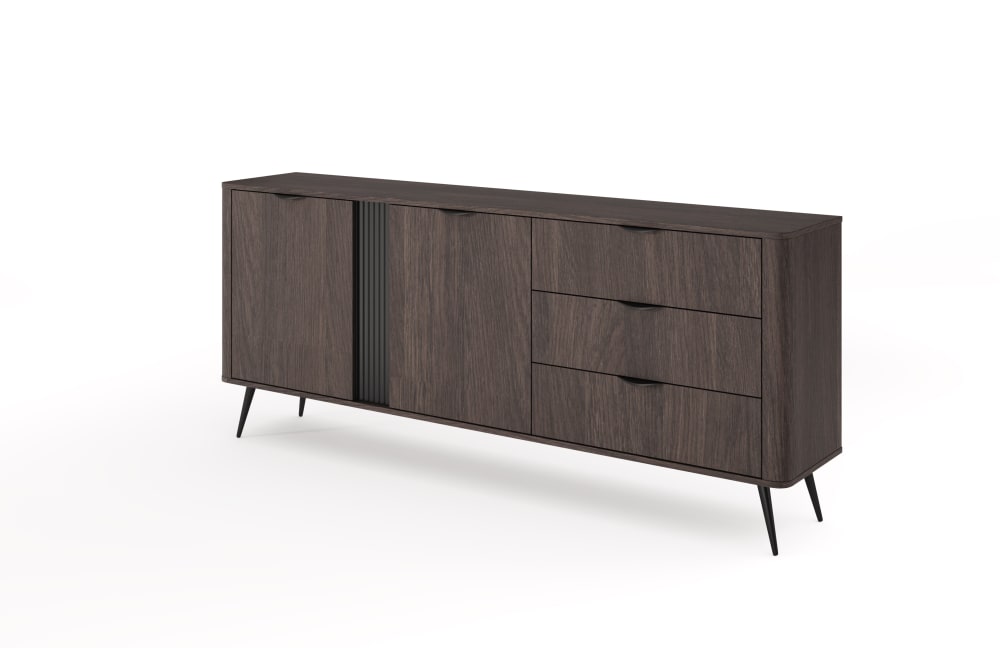 Wohnli Möbelsuche - Sideboard 2 Türen 3 Schubladen Metallbeinen 195x81 cm