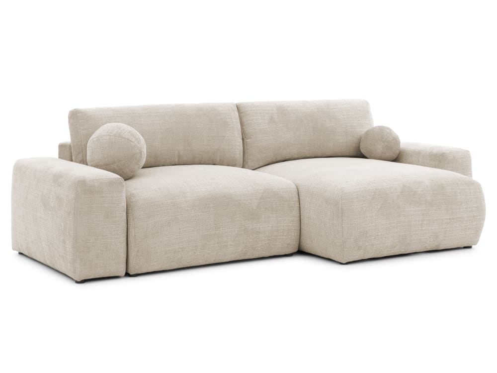 wohnli-moebel-suche-M26042802 Wohnli Möbelsuche - Weiches & puffiges Ecksofa mit Schlaffunktion aus Beige Chenille