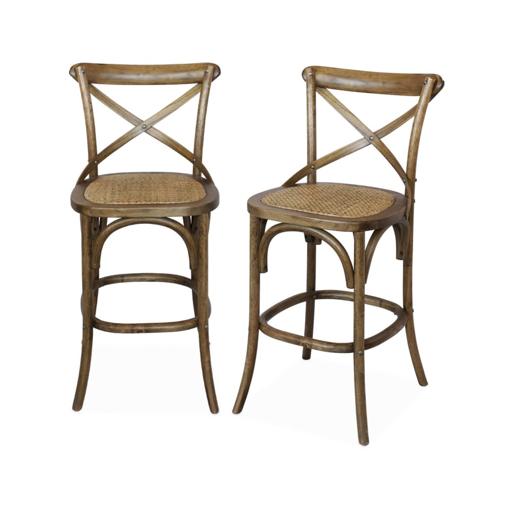 wohnli-moebel-suche-M26042871 Wohnli Möbelsuche - 2er-Set Bistro-Barhocker aus Holz braun