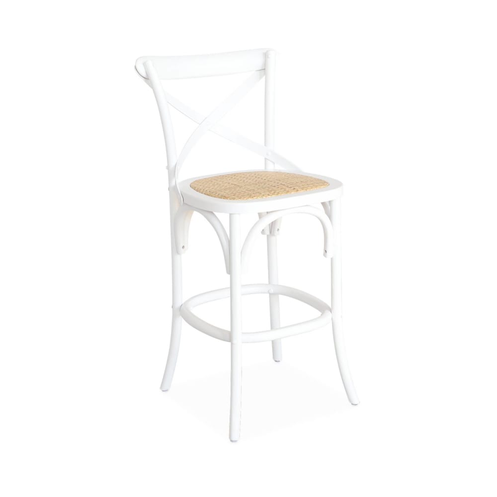 wohnli-moebel-suche-M26042873 Wohnli Möbelsuche - Vintage Bistro Barhocker aus weißem Holz
