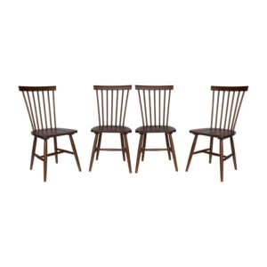 wohnli-moebel-suche-M26042878 Wohnli Möbelsuche - 4er-Set Stühle nussbaumfarben mit Streben aus Hevea-Holz