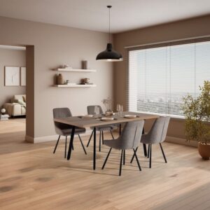 wohnli-moebel-suche-M26043160-1 Ausziehtisch verlängerbar von 138 auf 178 cm Eichenoptik dunkle 138x76x85cm Spanplatte Braun Calicosy Möbel Esszimmermöbel Esstische