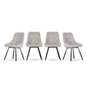 wohnli-moebel-suche-M26043185 Wohnli Möbelsuche - Stühle 4er-Set aus Stoff mit Metallbeinen