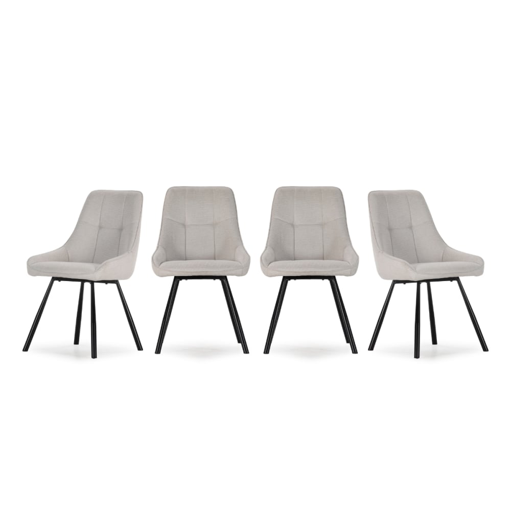 wohnli-moebel-suche-M26043185 Wohnli Möbelsuche - Stühle 4er-Set aus Stoff mit Metallbeinen