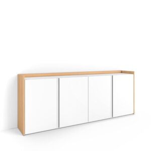 Wohnli Möbelsuche - Sideboard Holzeffekt weiß und eiche 207x35x80cm