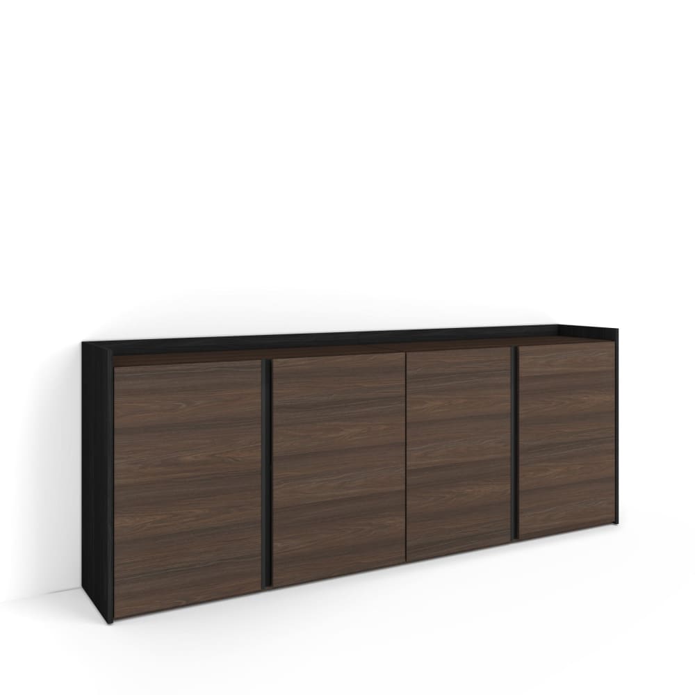 wohnli-moebel-suche-M26043352 Wohnli Möbelsuche - Sideboard Holzeffekt dunkler eiche und schwarz 207x35x80cm