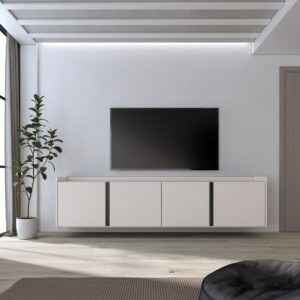 wohnli-moebel-suche-M26043383-1 TV-Möbel Holzeffekt beige 207x35x50cm Hängend 207x50x35cm Spanplatte Beige Skraut home Möbel Wohnzimmermöbel TV-Möbel