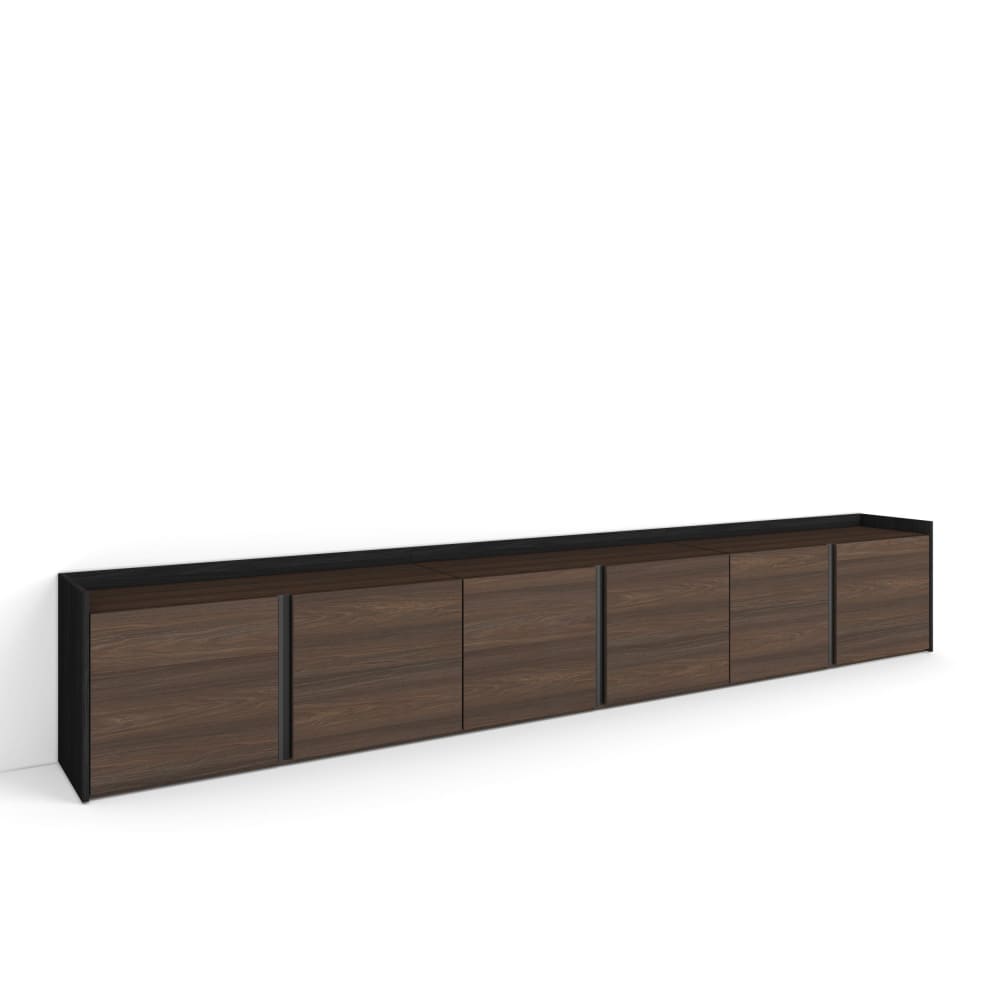 wohnli-moebel-suche-M26043393 Wohnli Möbelsuche - TV-Möbel Holzeffekt dunkler eiche und schwarz 309x35x50cm