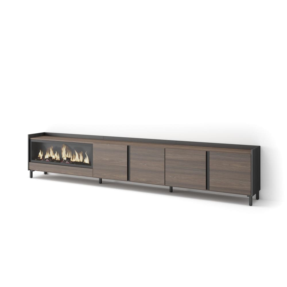 wohnli-moebel-suche-M26043406 Wohnli Möbelsuche - TV-Möbel Holzeffekt eiche schwarz 315x35x61cm Kamin mit Feuereffekt