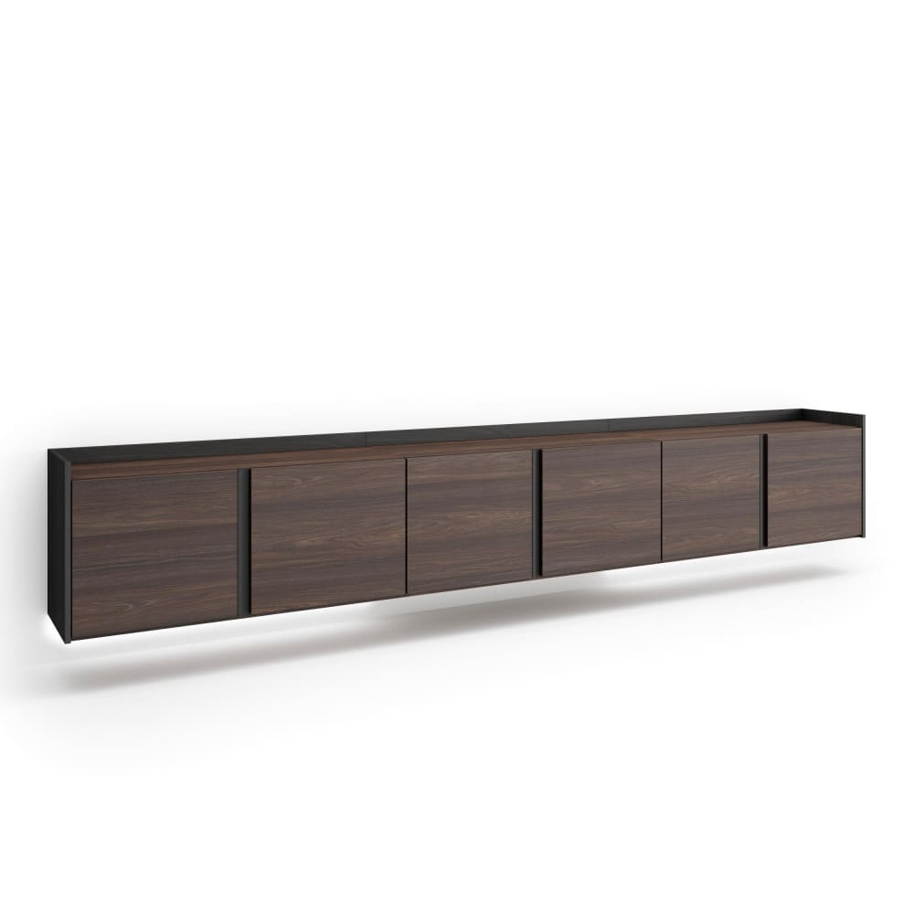 wohnli-moebel-suche-M26043417 Wohnli Möbelsuche - TV-Möbel Holzeffekt dunkler eiche und schwarz 309x35x50cm Hängend