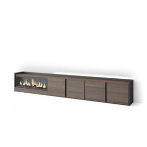 wohnli-moebel-suche-M26043429 Wohnli Möbelsuche - TV-Möbel Holzeffekt eiche schwarz 315x35x50cm Kamin mit Feuereffekt
