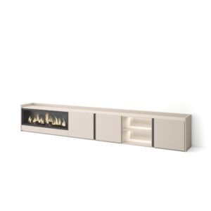 wohnli-moebel-suche-M26043467 Wohnli Möbelsuche - TV-Möbel Holzeffekt beige 315x35x50cm Kamin mit Feuereffekt XXL