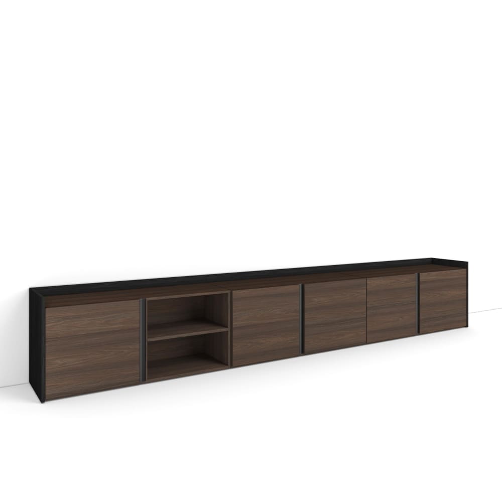 wohnli-moebel-suche-M26043479 Wohnli Möbelsuche - TV-Möbel Holzeffekt dunkler eiche und schwarz 309x35x50cm