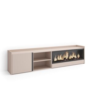 wohnli-moebel-suche-M26043490 Wohnli Möbelsuche - TV-Möbel Holzeffekt beige 212x35x50cm Kamin mit Feuereffekt XXL
