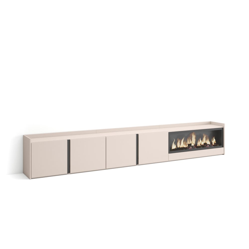 wohnli-moebel-suche-M26043519 Wohnli Möbelsuche - TV-Möbel Holzeffekt beige 315x35x50cm Kamin mit Feuereffekt XXL