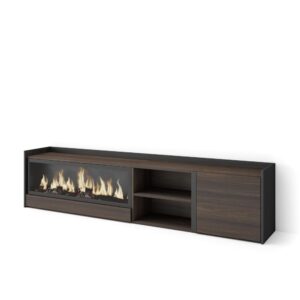 wohnli-moebel-suche-M26043625 Wohnli Möbelsuche - TV-Möbel Holzeffekt eiche schwarz 212x35x50cm Kamin mit Feuereffekt