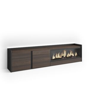 wohnli-moebel-suche-M26043626 Wohnli Möbelsuche - TV-Möbel Holzeffekt eiche schwarz 212x35x50cm Kamin mit Feuereffekt
