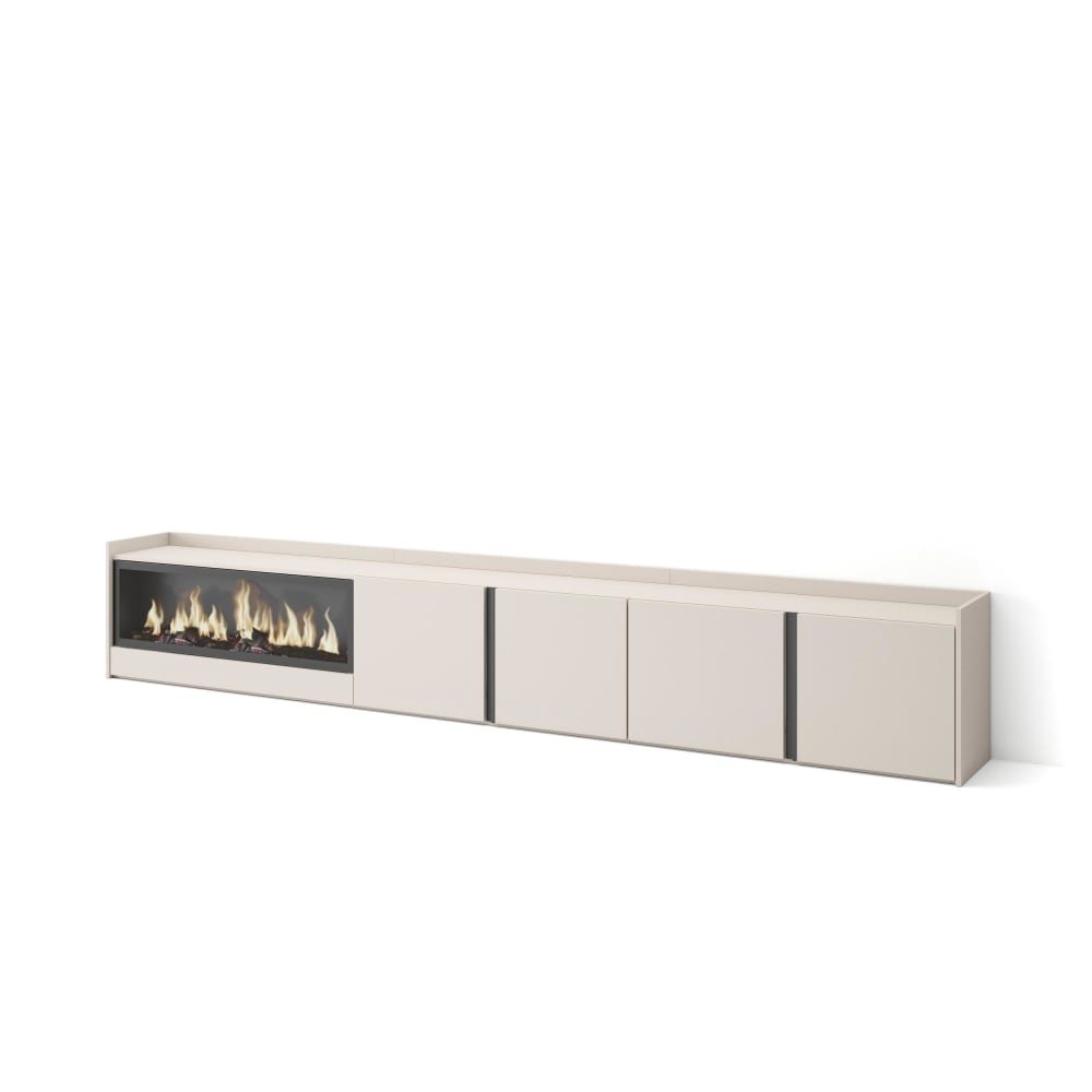 wohnli-moebel-suche-M26043627 Wohnli Möbelsuche - TV-Möbel Holzeffekt beige 315x35x50cm Kamin mit Feuereffekt XXL