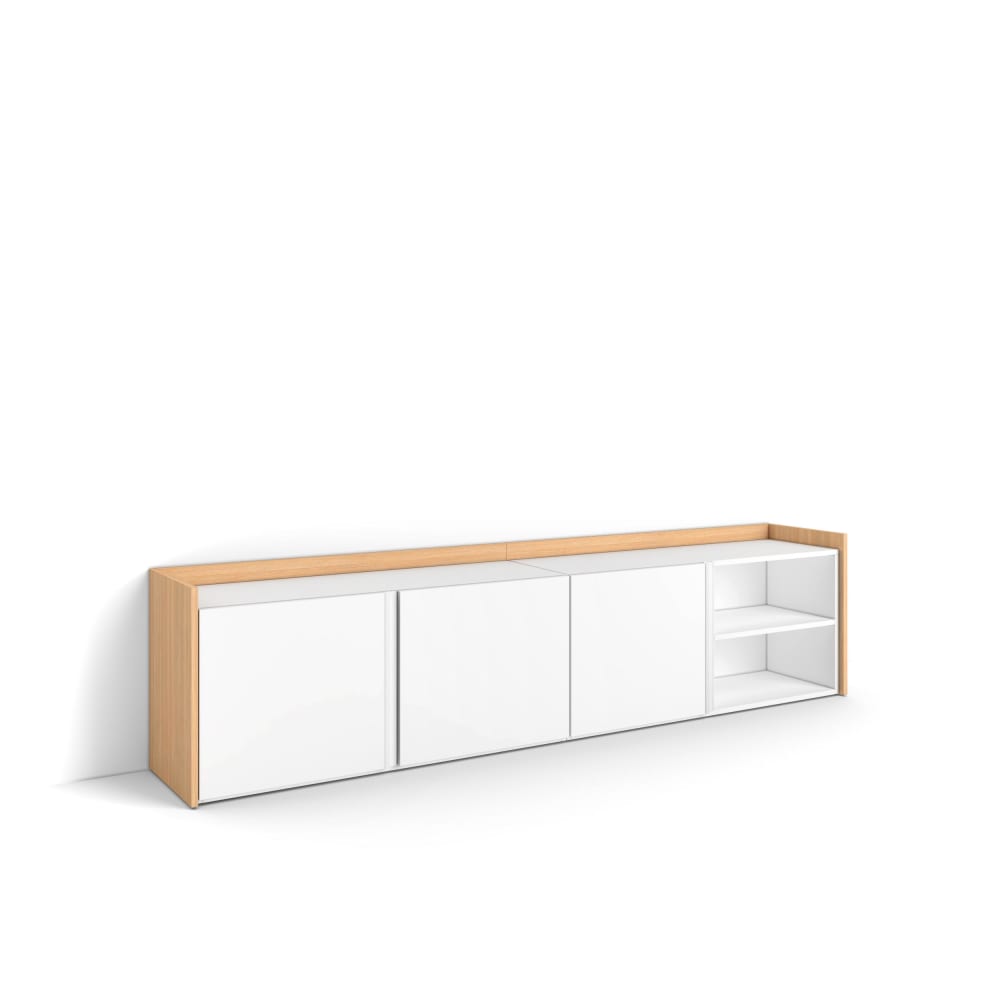 Wohnli Möbelsuche - TV-Möbel Holzeffekt weiß und eiche 207x35x50cm