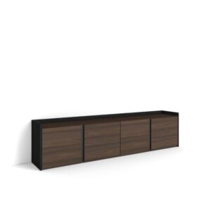 wohnli-moebel-suche-M26043651 Wohnli Möbelsuche - TV-Möbel Holzeffekt dunkler eiche und schwarz 207x35x50cm