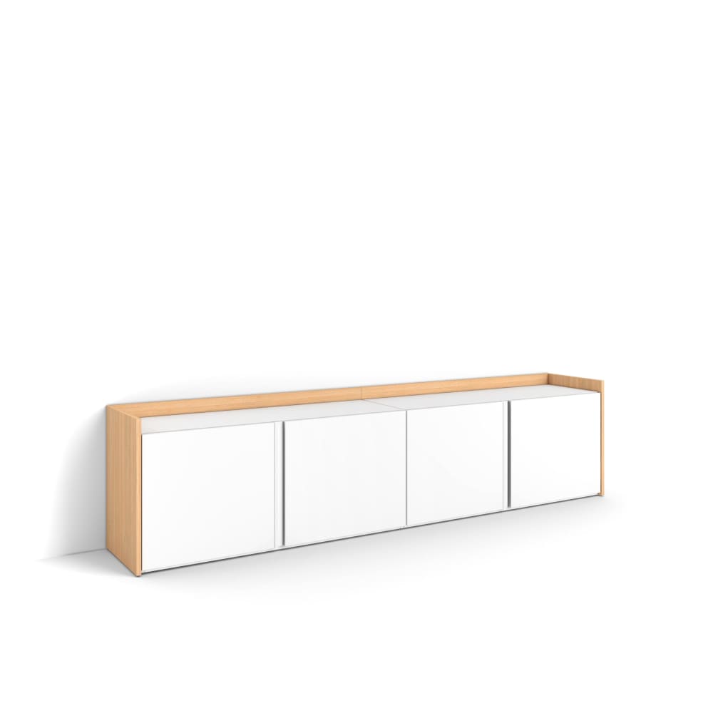 Wohnli Möbelsuche - TV-Möbel Holzeffekt weiß und eiche 207x35x50cm
