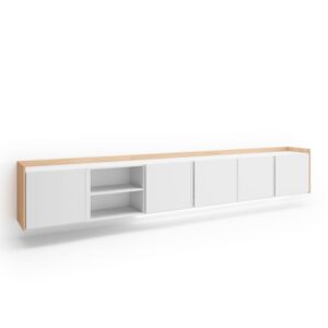 wohnli-moebel-suche-M26043661 Wohnli Möbelsuche - TV-Möbel Holzeffekt weiß und eiche 309x35x50cm Hängend