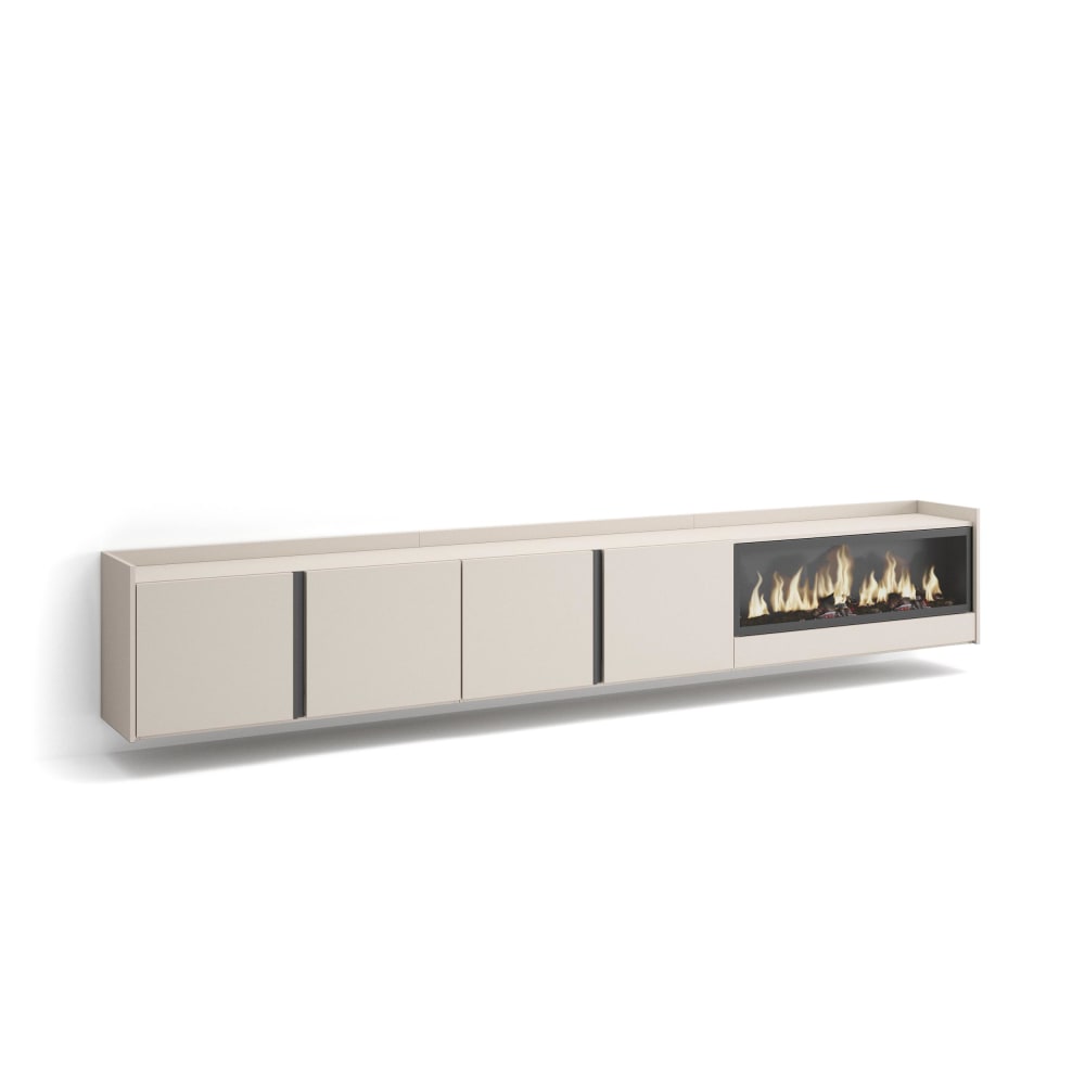 wohnli-moebel-suche-M26043669 Wohnli Möbelsuche - TV-Möbel Holzeffekt beige 315x35x50cm Kamin mit Feuereffekt XXL
