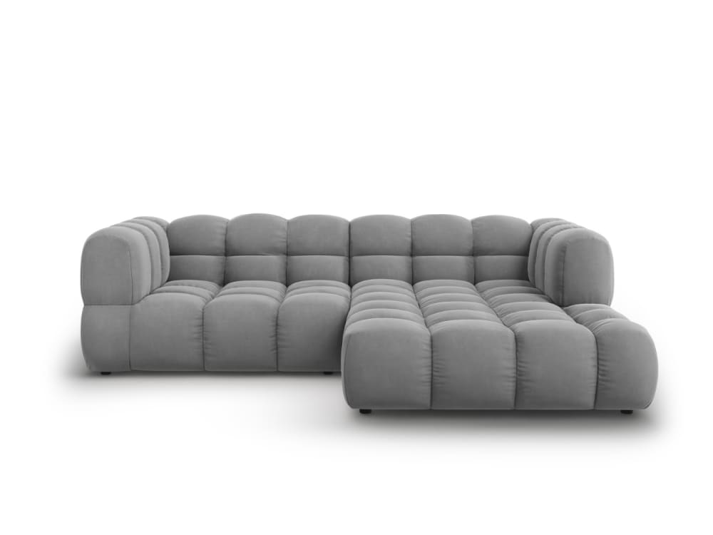 wohnli-moebel-suche-M26045000 Wohnli Möbelsuche - 3-Sitzer modulares Ecksofa rechts aus Samt hellgrau