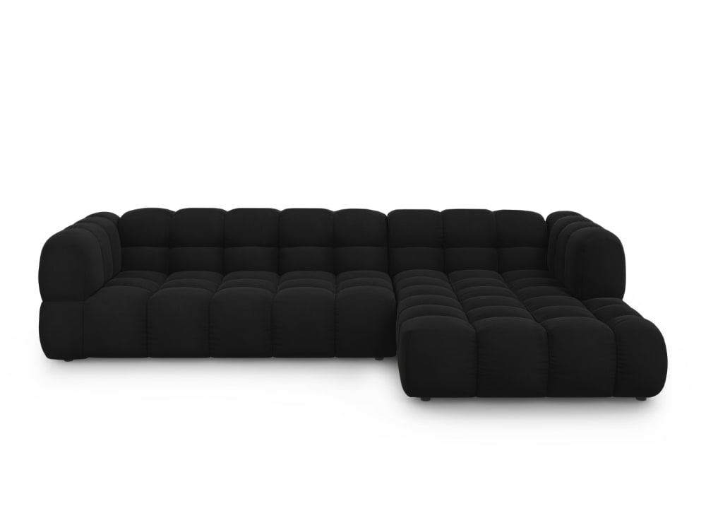 wohnli-moebel-suche-M26045032 Wohnli Möbelsuche - 4-Sitzer modulares Ecksofa rechts aus Samt schwarz