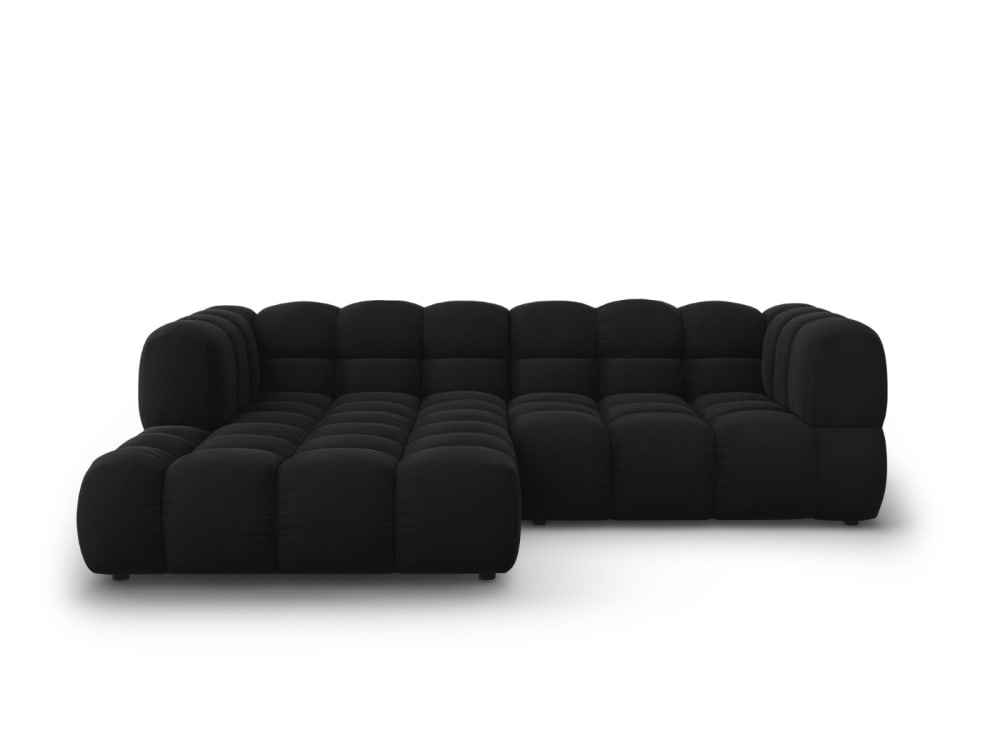 wohnli-moebel-suche-M26045047 Wohnli Möbelsuche - 3-Sitzer modulares Ecksofa links aus Samt schwarz