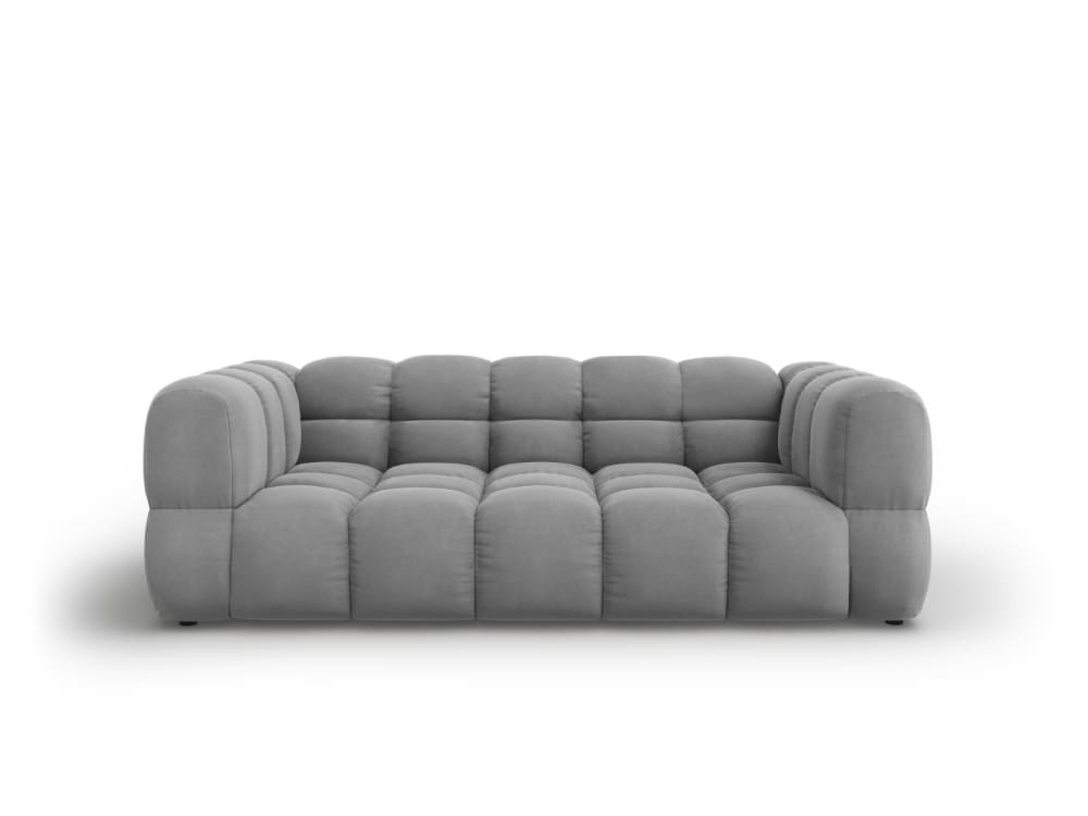 wohnli-moebel-suche-M26045112 Wohnli Möbelsuche - 3-Sitzer Sofa aus Samt hellgrau